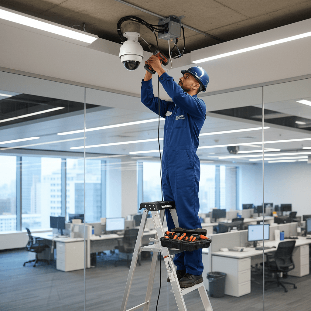 Professional security system installation